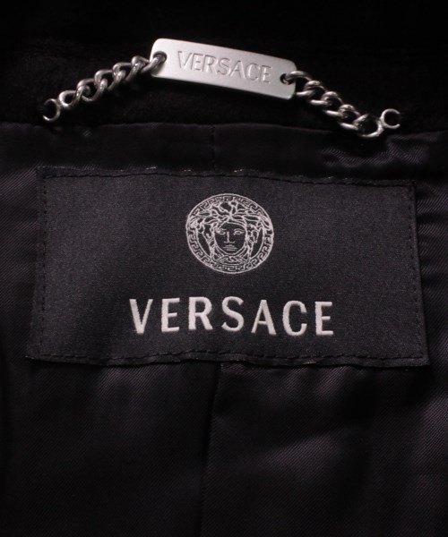 ヴェルサーチ VERSACE テーラードジャケット 黒 54(XL位)【古着