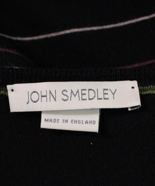 ジョンスメドレー JOHN SMEDLEY ニット・セーター 黒x白x緑等(総柄) S