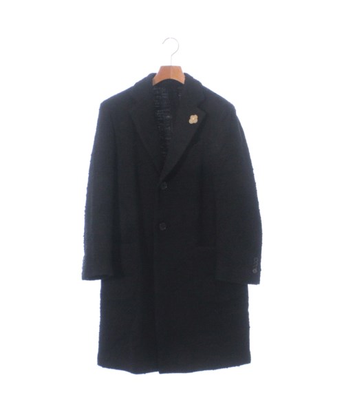 ラルディーニ LARDINI チェスターコート 黒 46(M位)【古着】 【中古