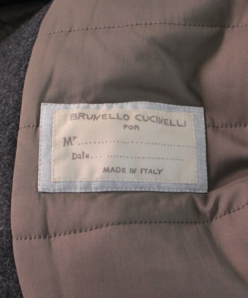 ブルネロ クチネリ BRUNELLO CUCINELLI ライダース グレーx茶 M【古着