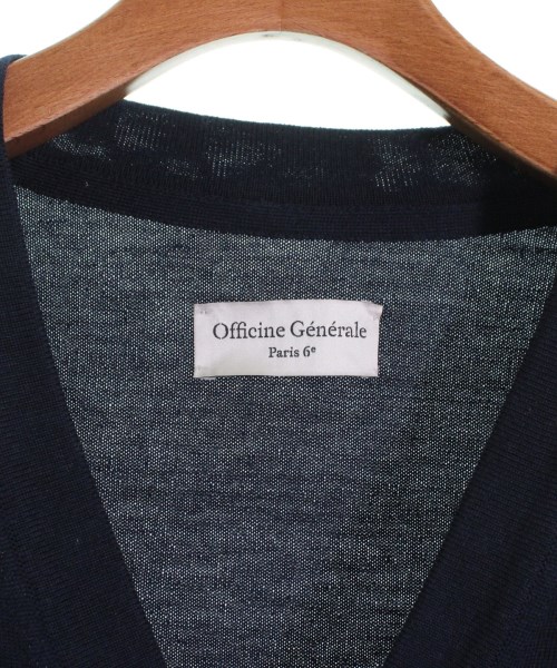 オフィシンジェネラール OFFICINE GENERALE カーディガン 紺 S【古着