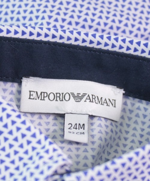 エンポリオアルマーニ EMPORIO ARMANI シャツ 青x白(総柄) 92【古着